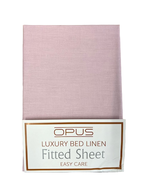 Opus Single Bed Fitted Sheet Pink