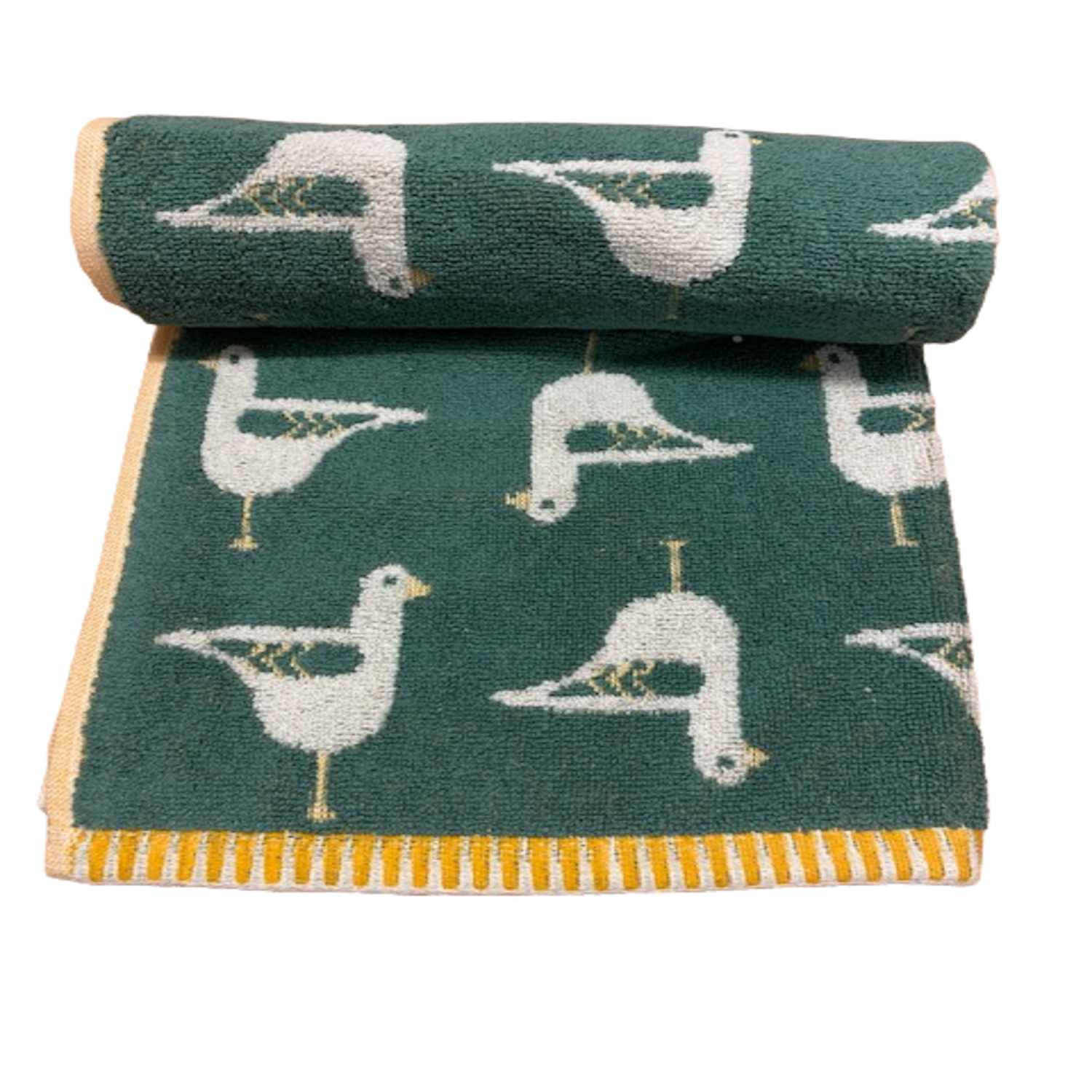 Seagull Turkish Cotton Jacquard Bath Sheet Green