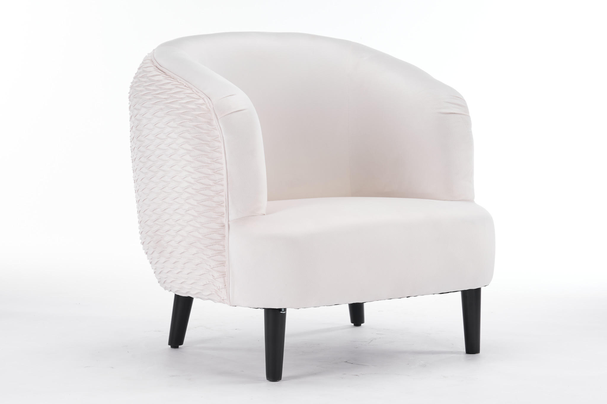 77cm Cream Velvet Arm Chair