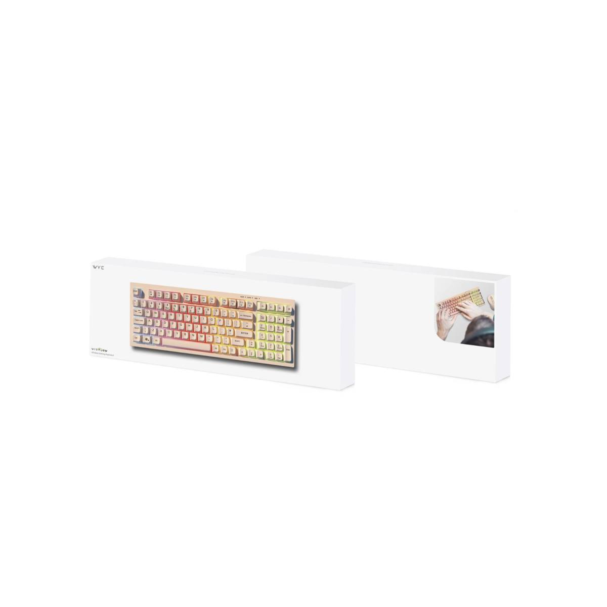 Wyeflow Wireless Gaming  RGB Backlit Keyboard - Beige