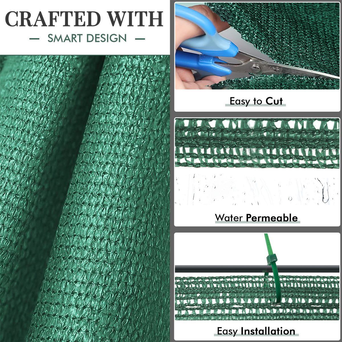 Green Fabric Fence 230gsm - 1m X 10m