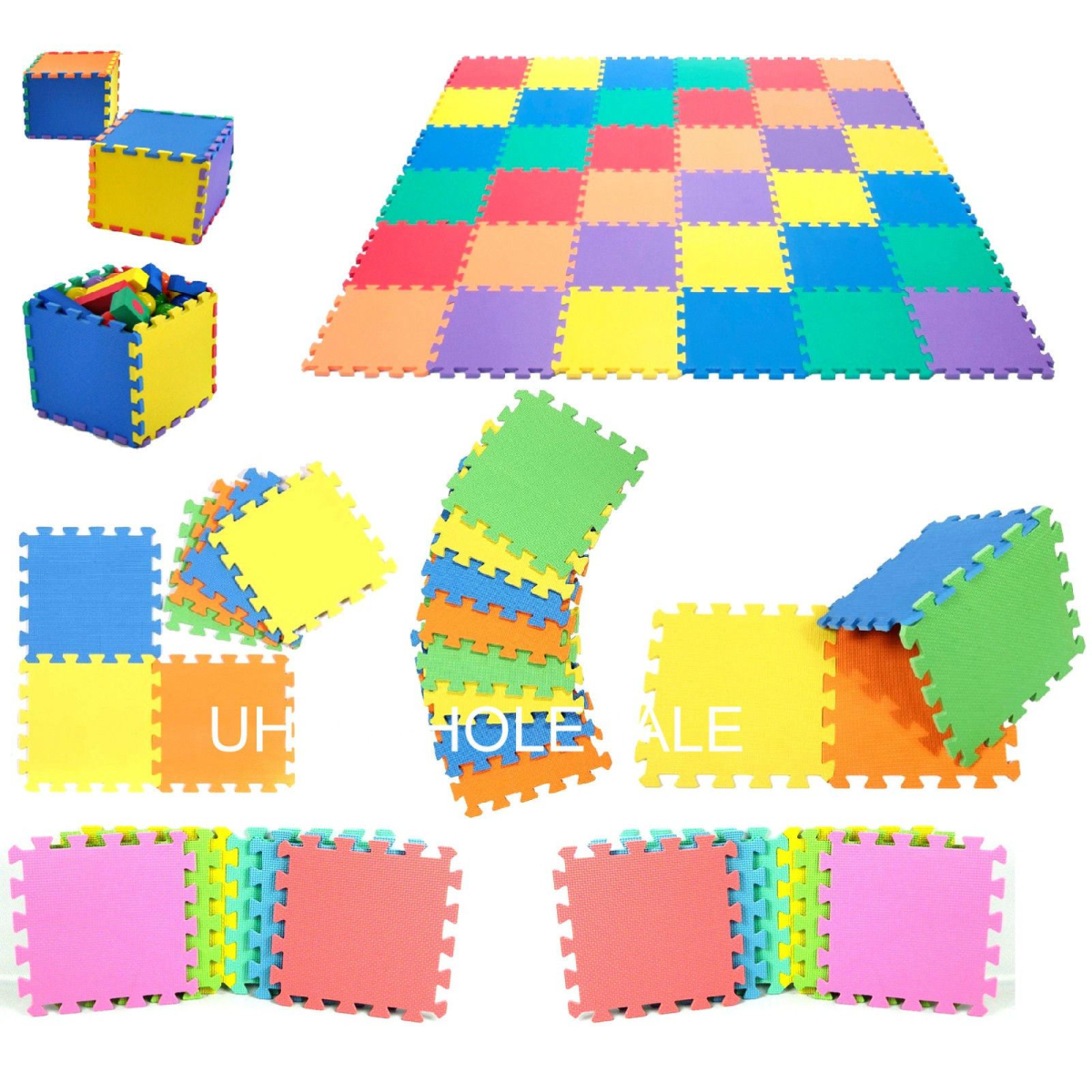 2 Packs Multicolor Eva Interlocking Mat 30 X 30