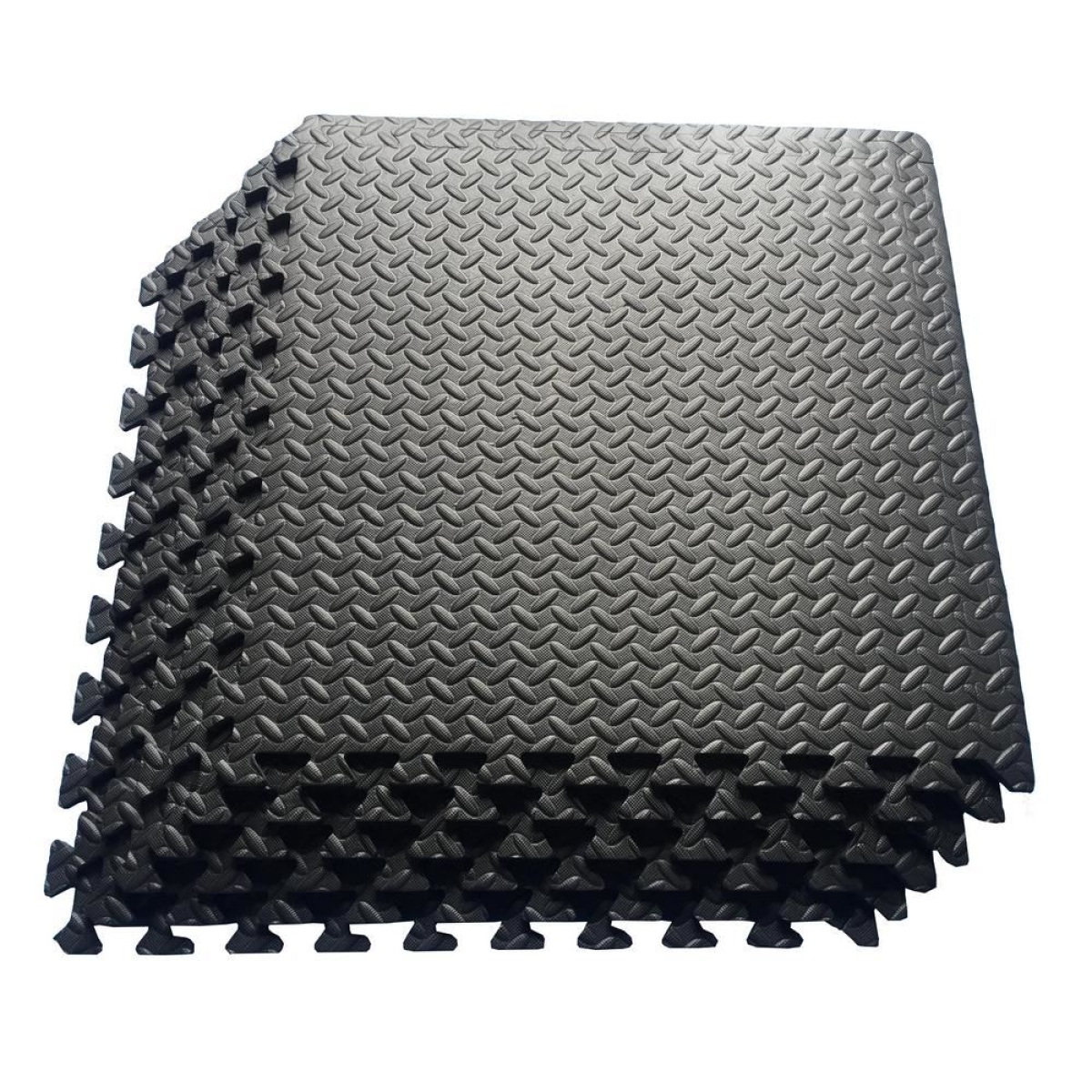 1 Pack Leaf Pattern Foam Mat 60x60- Black