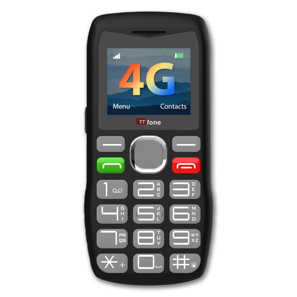 TTfone TT890 4G Mobile Phone with O2 Pay As You Go SIM card and Mains Charger