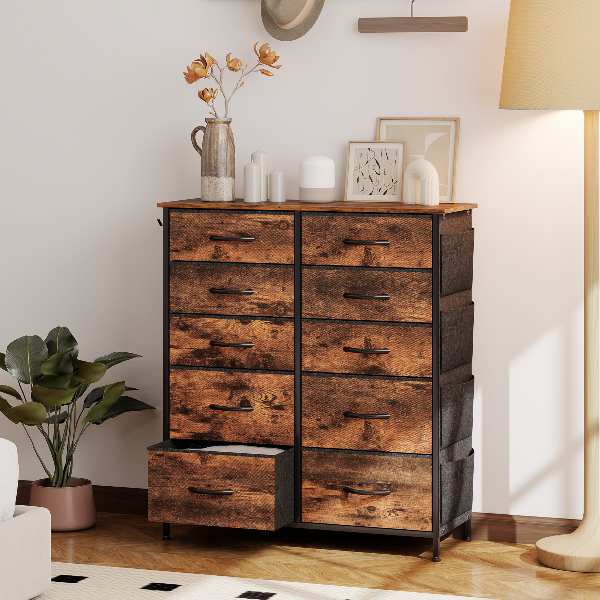 Wood Storage Chest Of Drawers