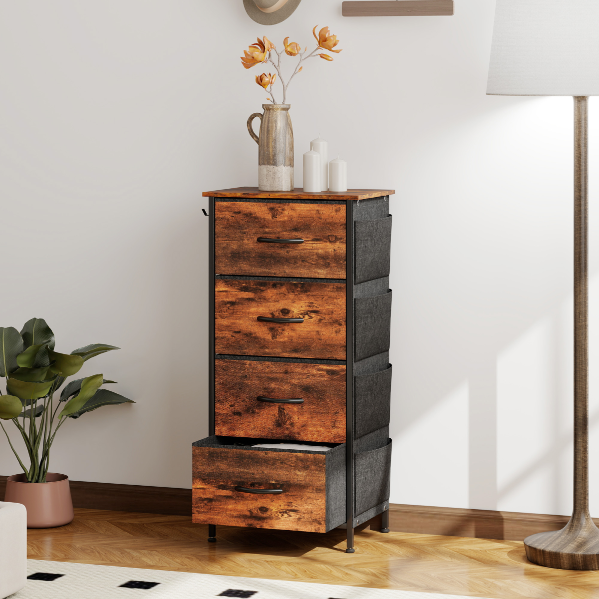 Wood Storage Chest Of Drawers