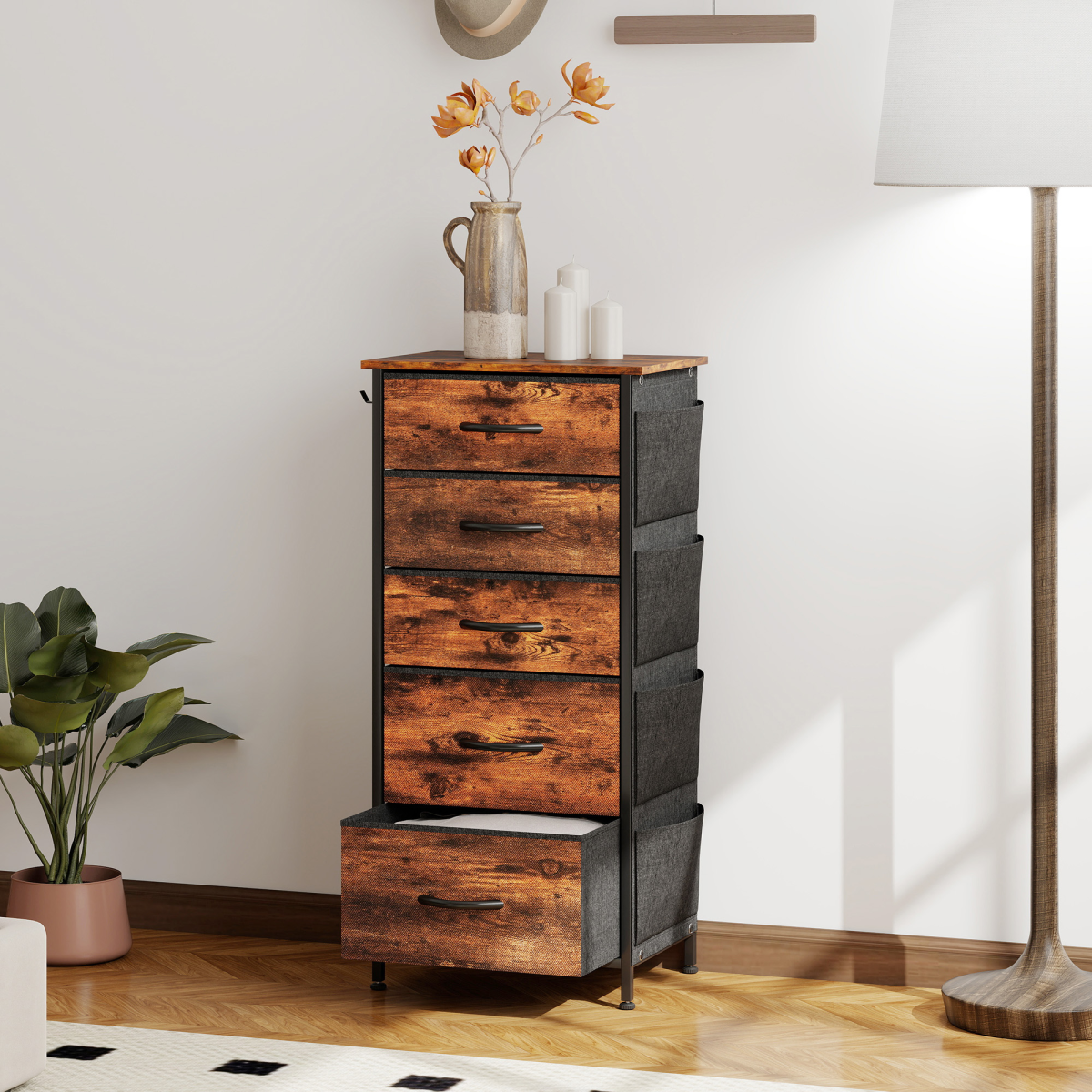 Wood Storage Chest Of Drawers