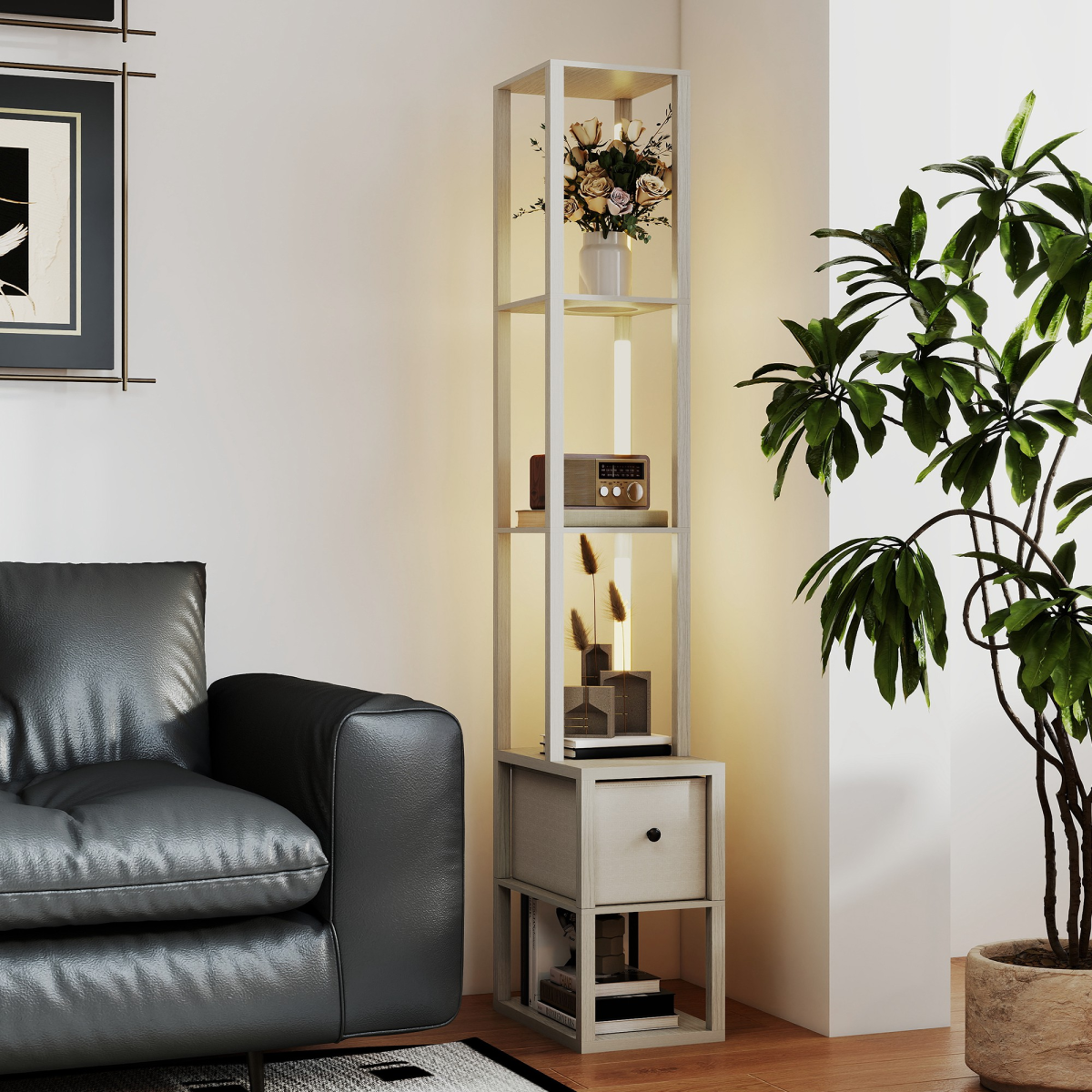 Bathroom Storage Cabinet-White