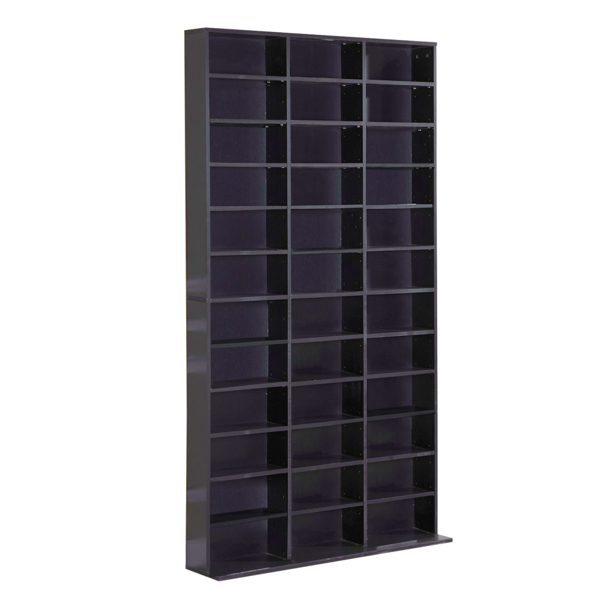 Homcom Cd Dvd Media Storage Shelves Display Shelf Racks Wooden Frame Black