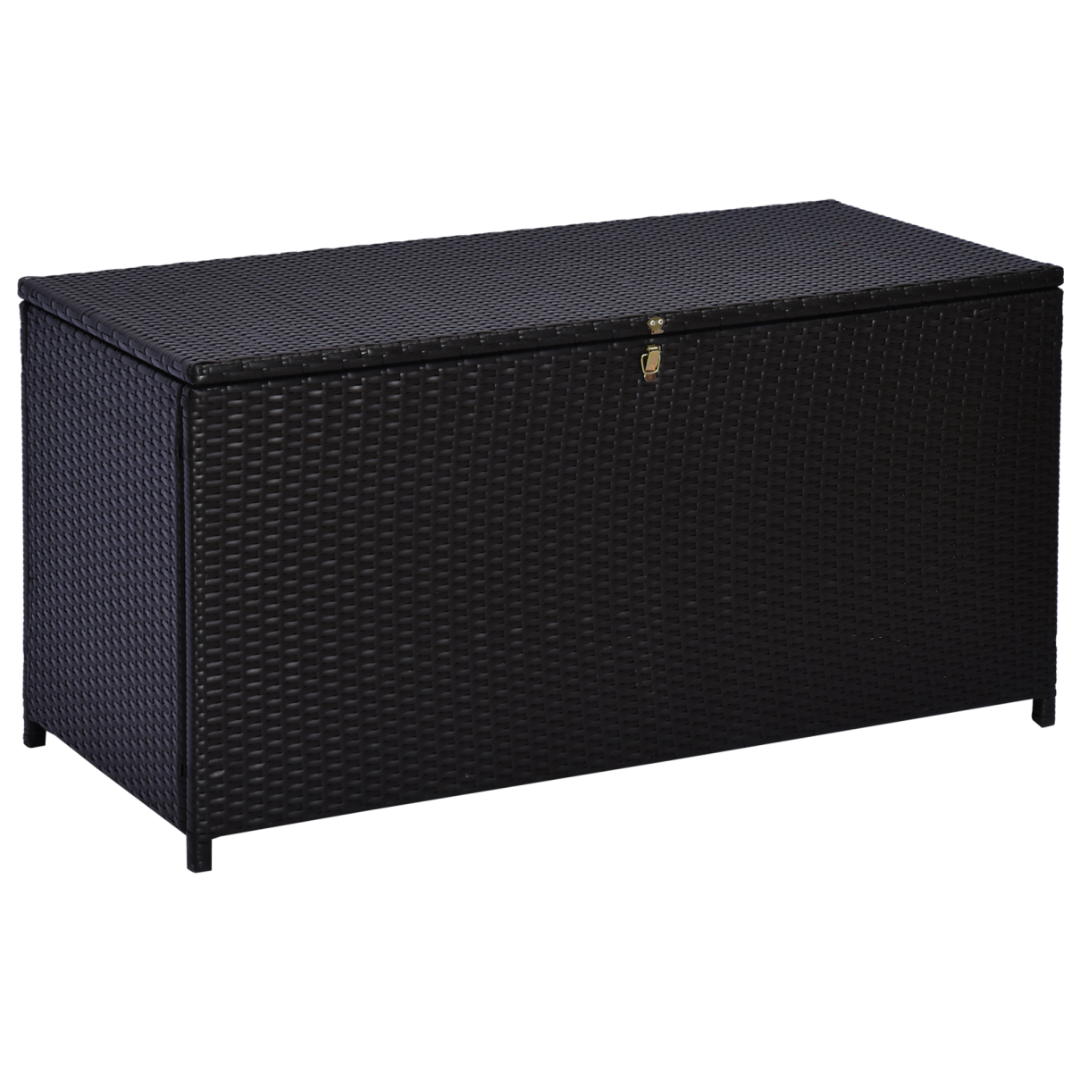 Large Rattan Storage Box Garden Chest Wicker Outdoor Cabinet Shed Outsunny