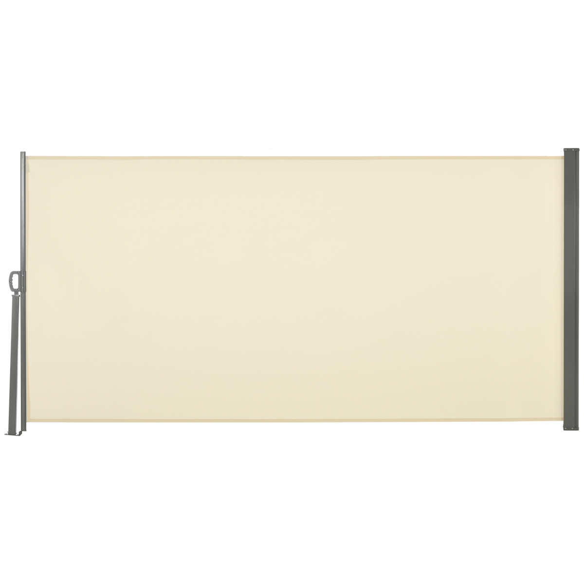 3x1.6m Retractable Side Awning Screen Fence Patio Privacy Divider Cream