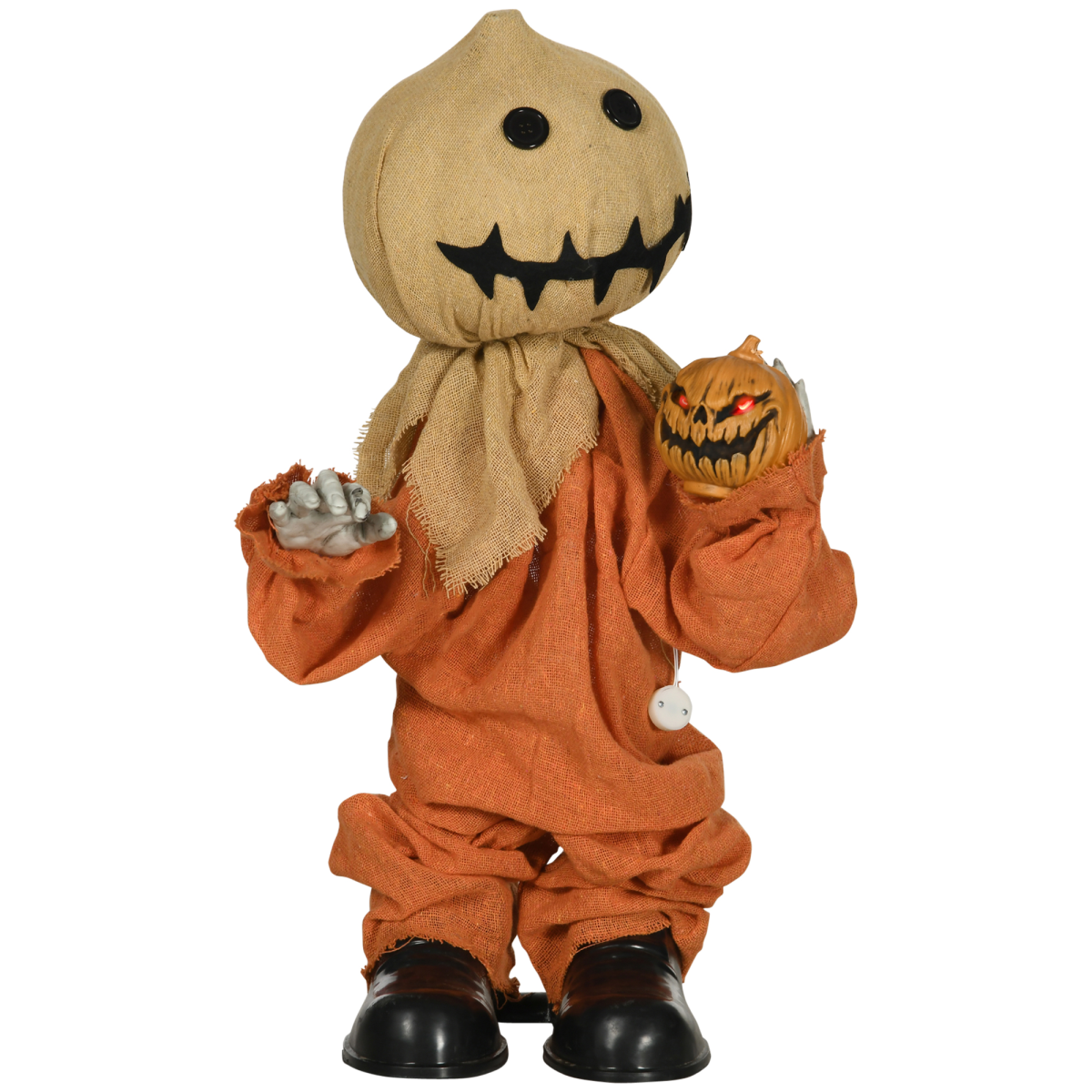 HOMCOM 80cm Outdoor Halloween Witch Prop Decoration with Light Up Eyes
