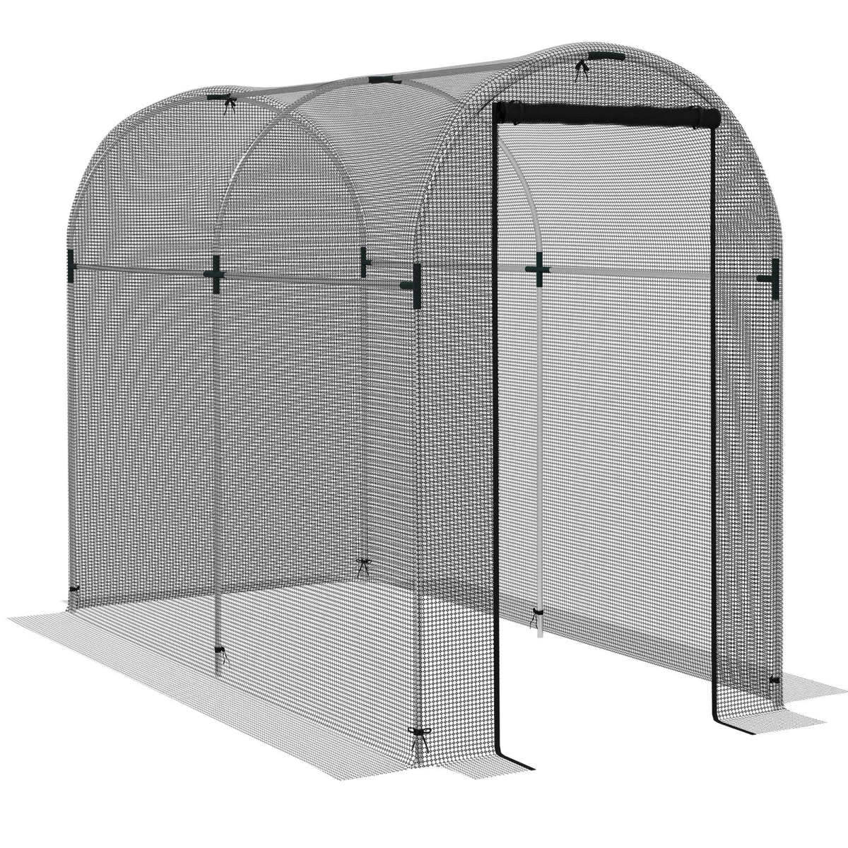 Outsunny Fruit Cage, Plant Protection Tent, 1.2 X 2.4 X 1.9m, Black