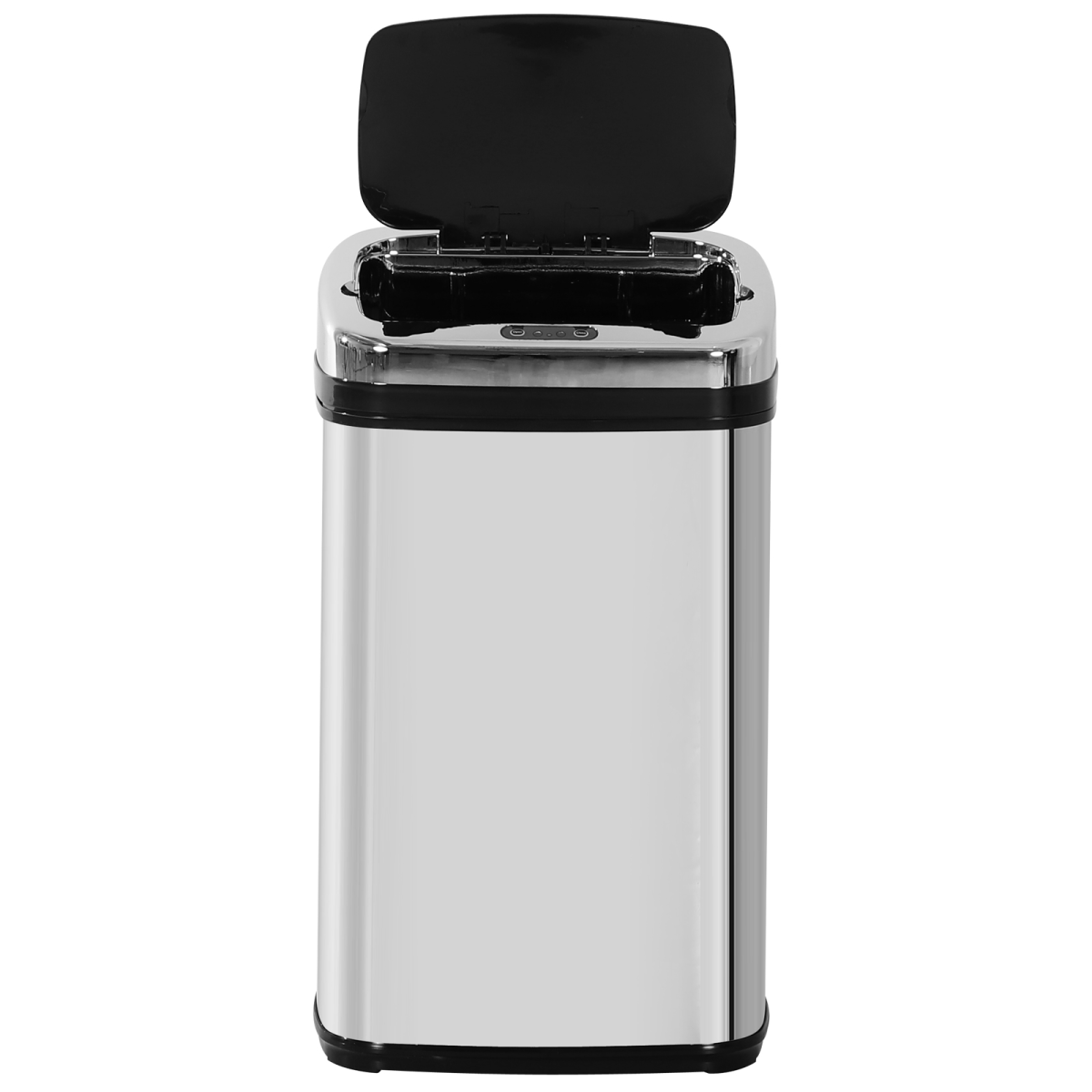 Homcom 30l Automatic Kitchen Bin With Lid And Infrared Motion Sensor Silver