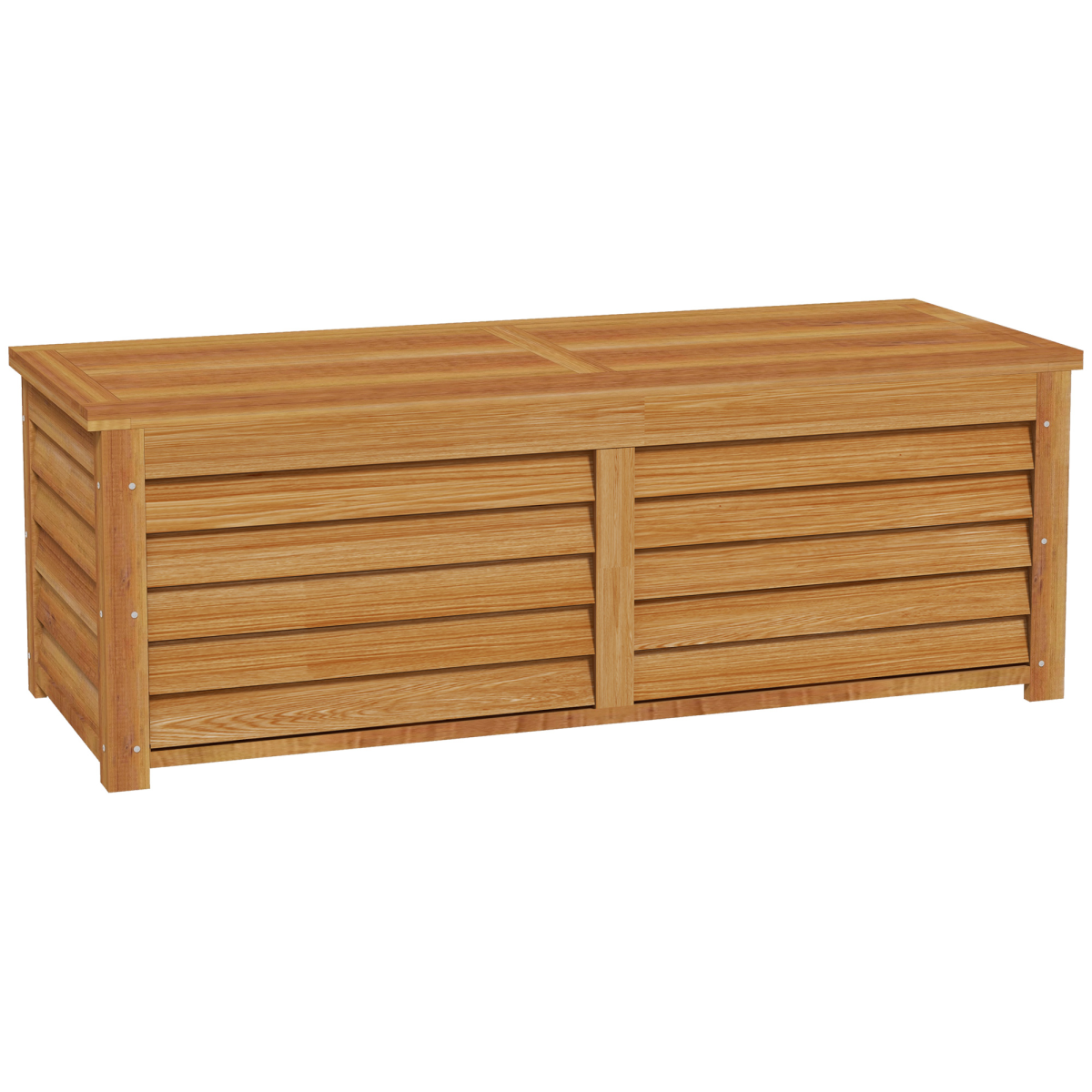 Outsunny 292l Outdoor Storage Box For Patio, Pool, Light Brown