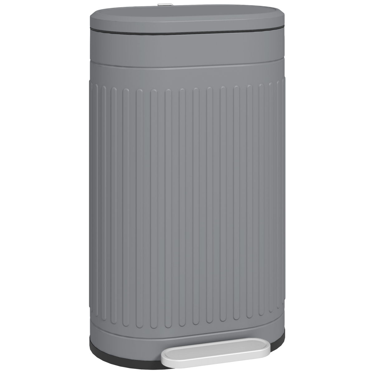 Homcom 20l Pedal Bin, Metal Kitchen Bin With Soft-Close Lid