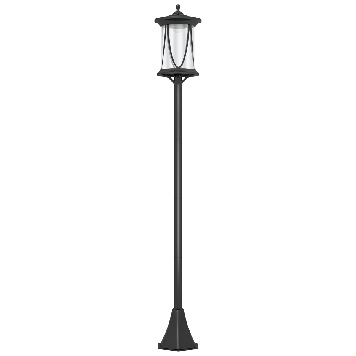 Outsunny 1.3 M LED Outdoor Street Light, Waterproof IP44, Cool White