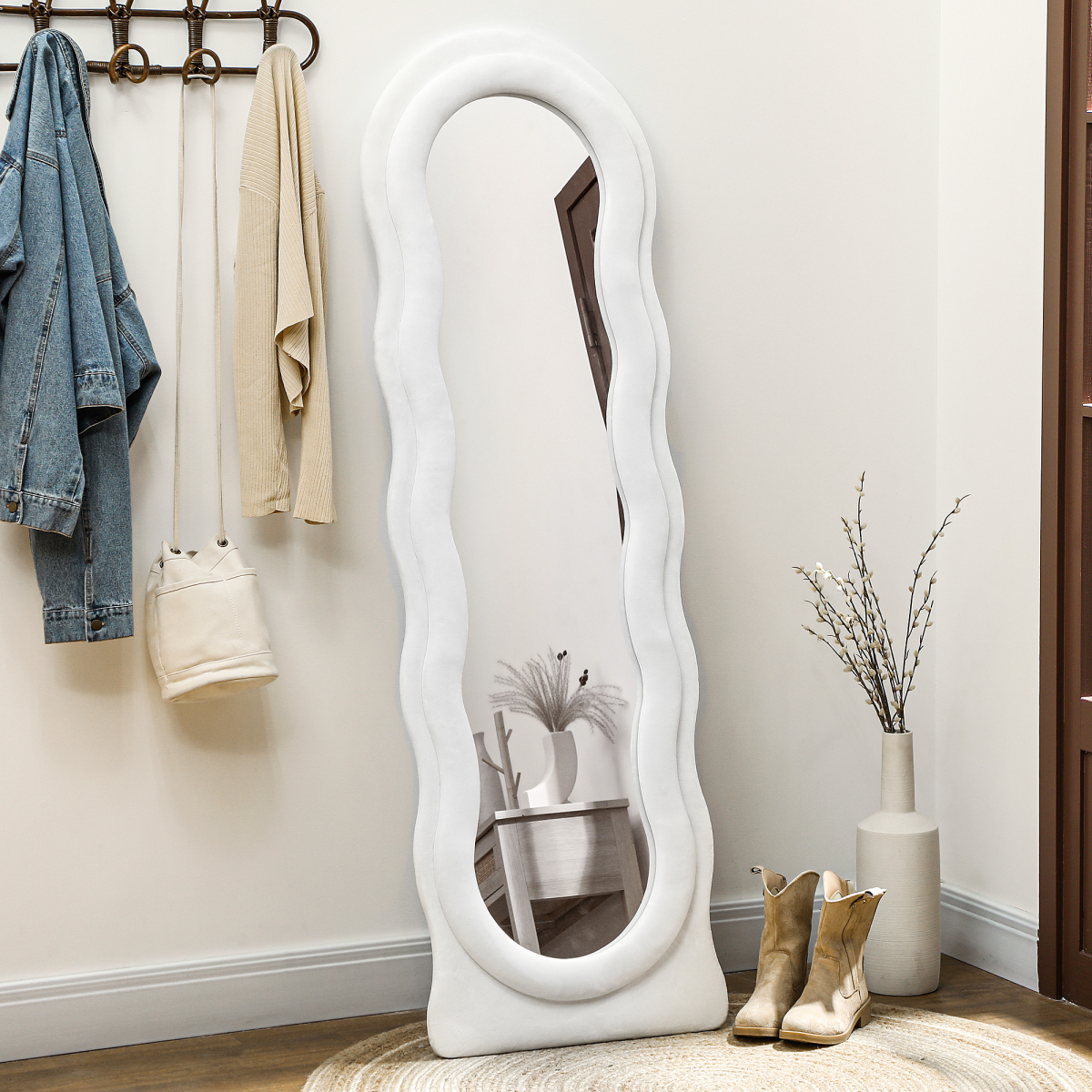 Homcom Full Length Mirror, Standing, Leaning Or Wall Mirror