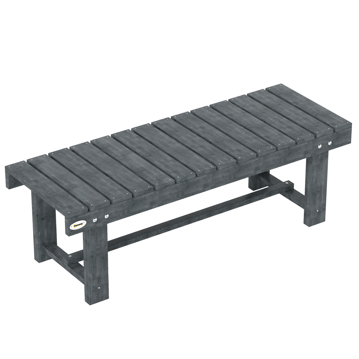 Outsunny 1.1m Outdoor Garden Bench Patio Loveseat Fir Wood 2 Person
