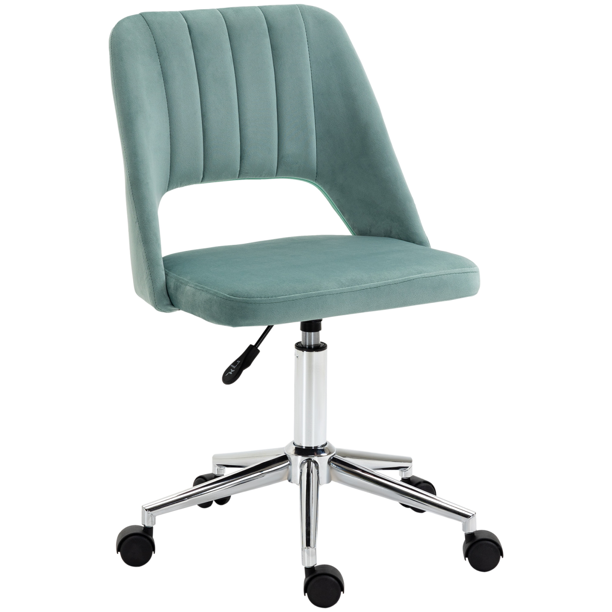 Vinsetto Mid-Back Swivel Home Office Chair Scallop Computer Chair 