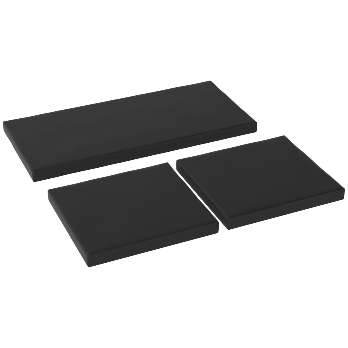 Outsunny 3pcs Rattan Garden Seat Cushions Pads For Patio Furniture