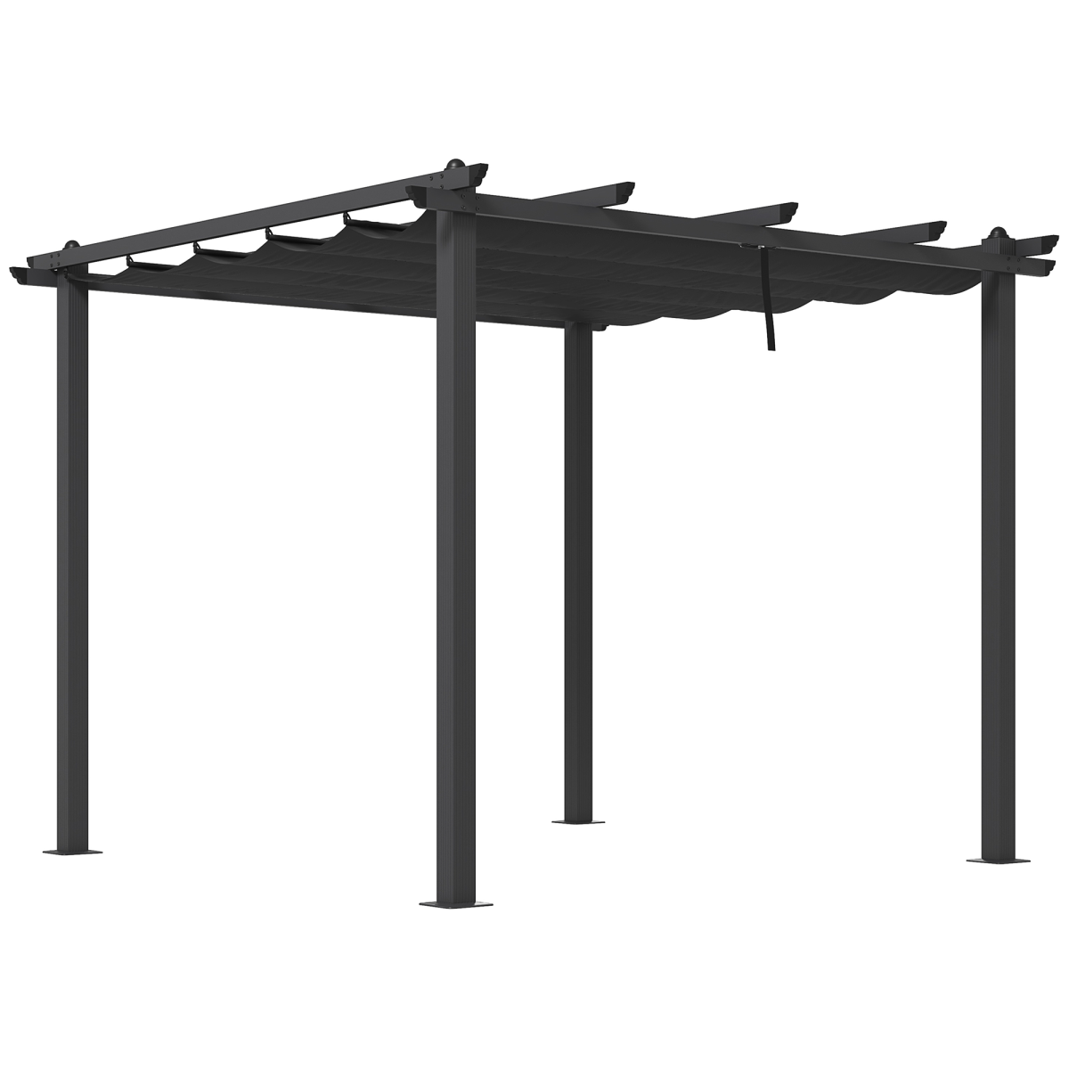 Stylish Aluminium Pergola With Retractable Canopy For Outdoor Spaces