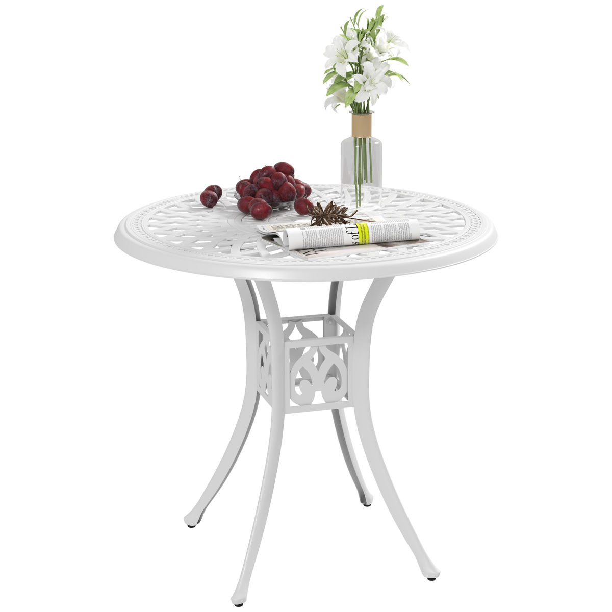 Weather-Resistant Cast Aluminium Garden Table With Unique Design