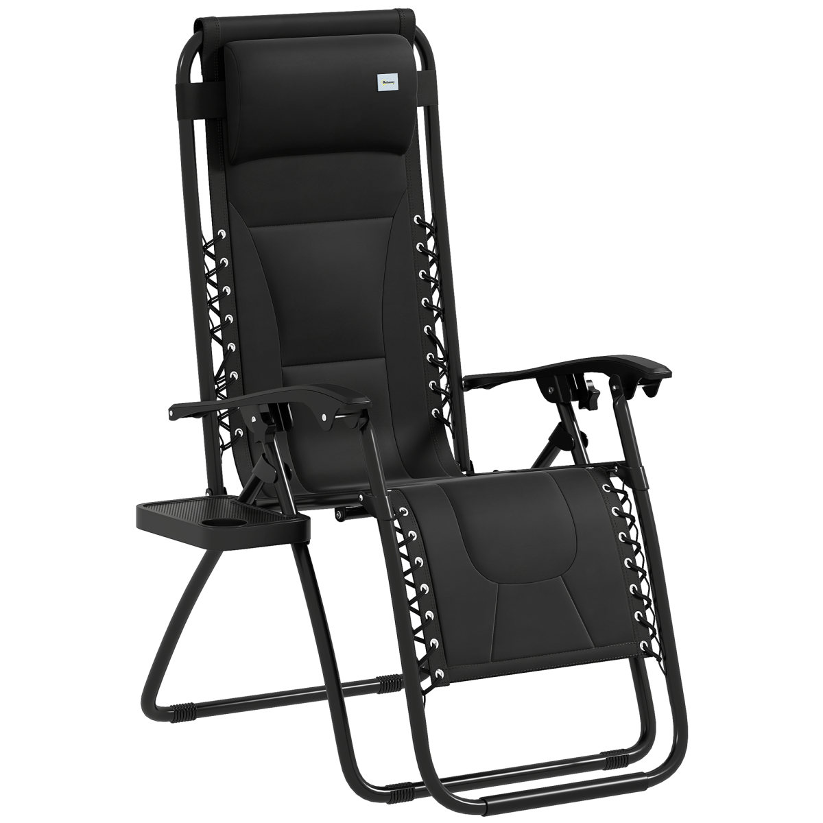 Outsunny Zero Gravity Lounger Folding Recliner Chair W/ Cup Holder