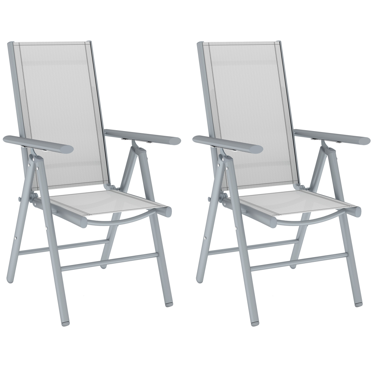 Aluminium Folding Chairs Set - Lightweight & Comfortable Outdoor Seating