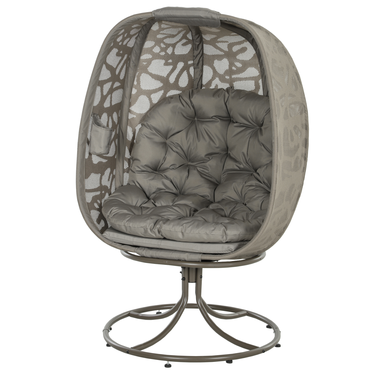 Elegant 360° Swivel Basket Seat With Padded Cushions For Comfort