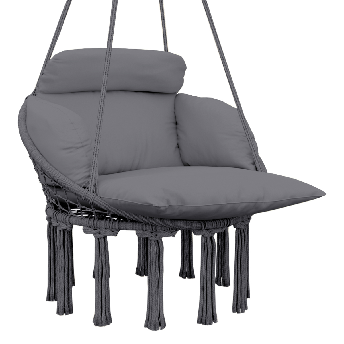 Stylish Hanging Chair With Cushion - Comfort For Indoor & Outdoor Relaxation