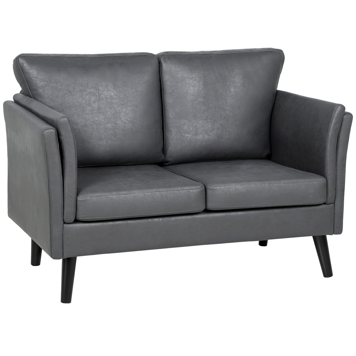 Homcom Small Sofa, Loveseat Sofa For Bedroom, Home Office