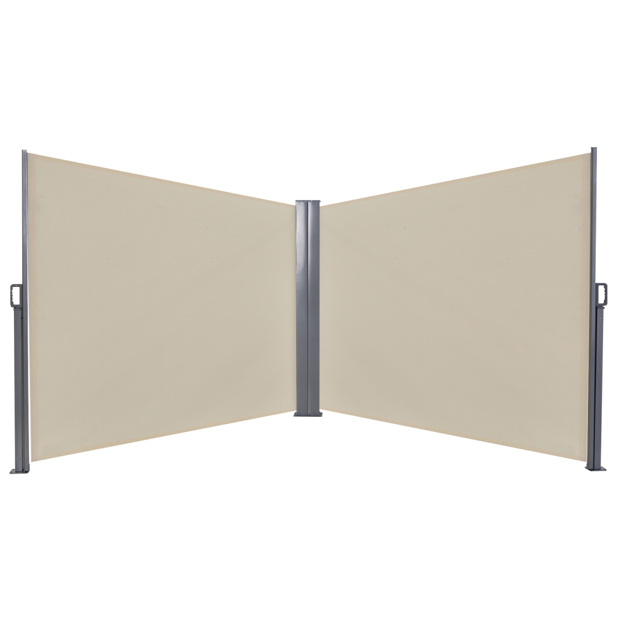  Steel Frame Outdoor Garden Pull Out Double Side Awning