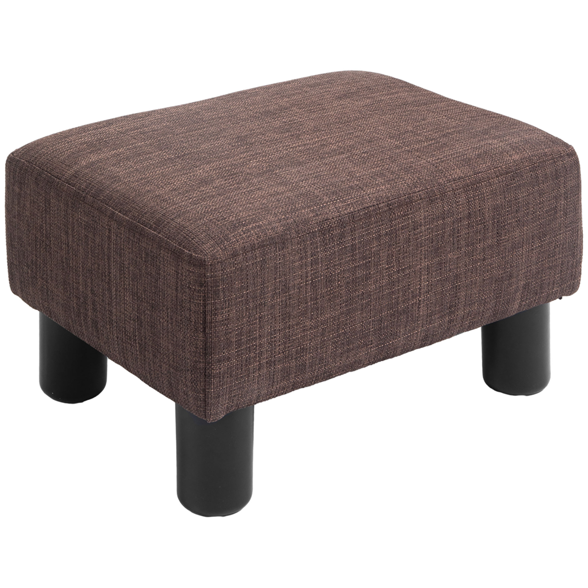 Chic Linen Fabric Footstool Ottoman Cube - 40cm x 30cm x 24cm - Brown Design - Picture 27 of 44