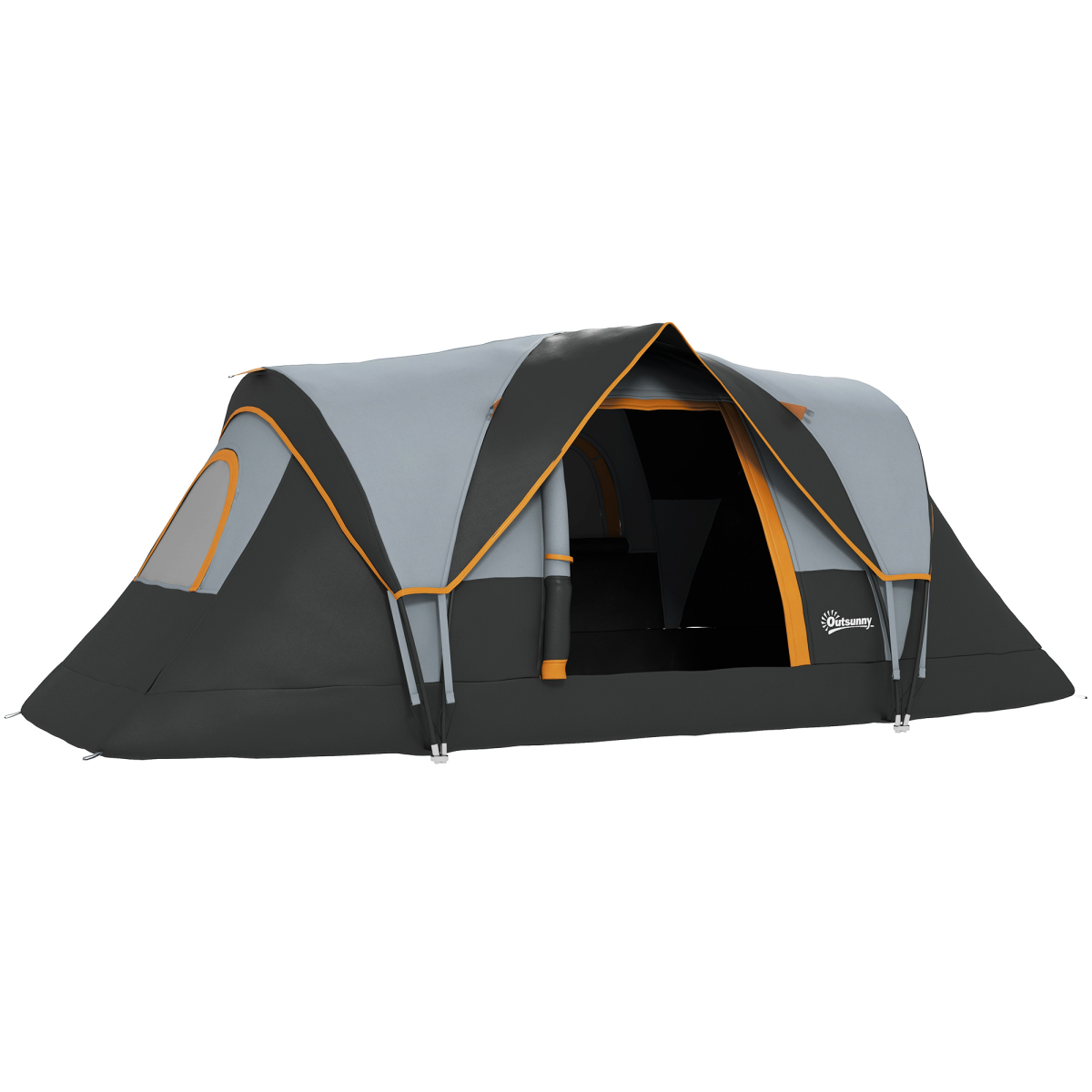 Geräumiges 5-6 Personen Campingzelt mit Fiberglas & Stahlgestell, wasserdicht - Bild 9 von 17