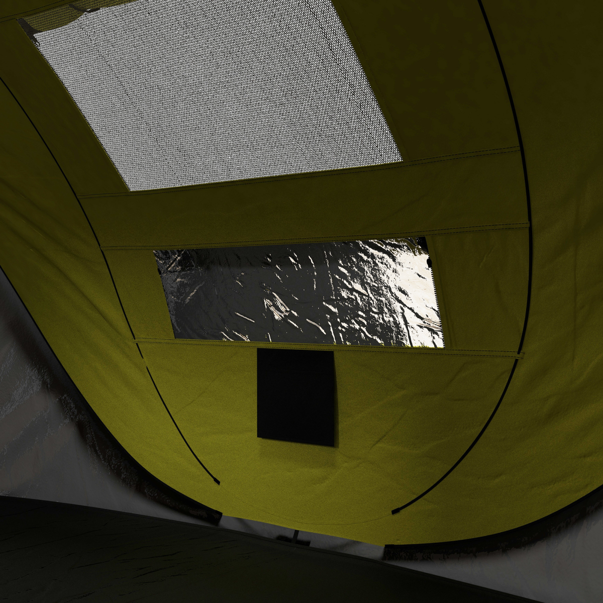 POP-UP DESIGN 4-5 PERSONEN CAMPINGZELT GELB MIT FENSTERN & AUFBEWAHRUNGSTASCHEN - Bild 15 von 17
