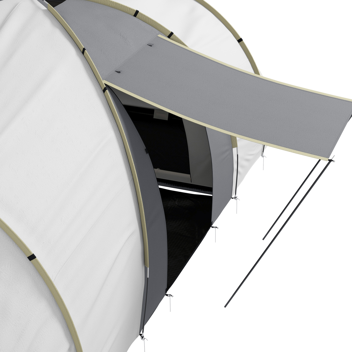 Spacious 4-6 Person Waterproof Camping Tent with 2 Bedrooms & Living Area - Picture 15 of 17