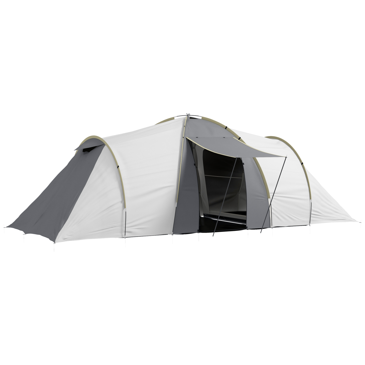 Spacious 4-6 Person Waterproof Camping Tent with 2 Bedrooms & Living Area - Picture 9 of 17