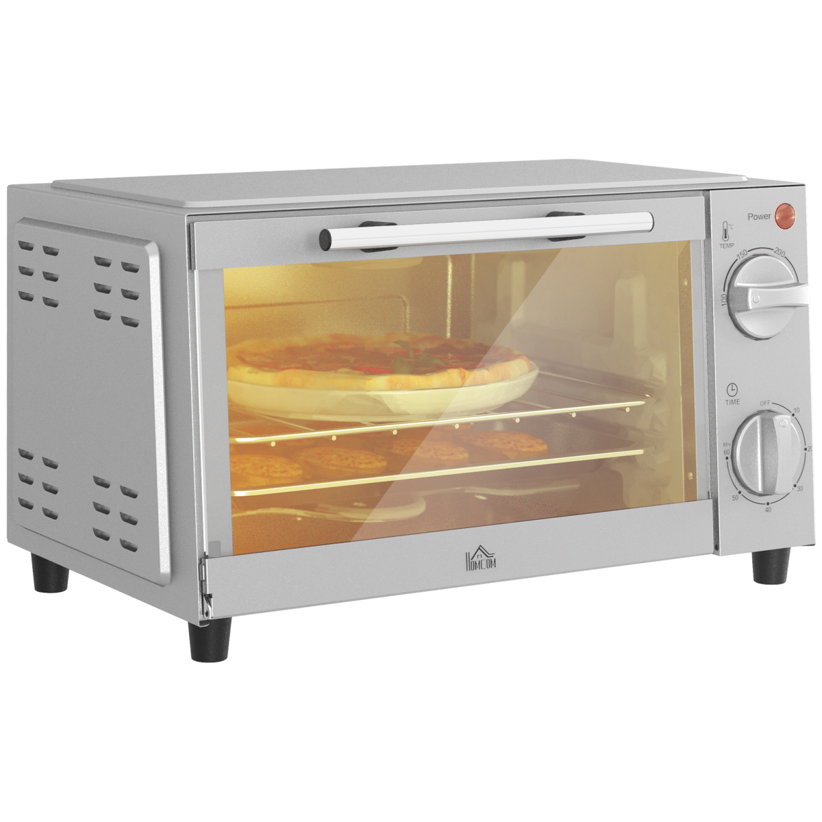 HOMCOM Mini Forno 9L Grill Elettrico da Piano con Controllo Temp Timer 750W - Foto 27 di 35