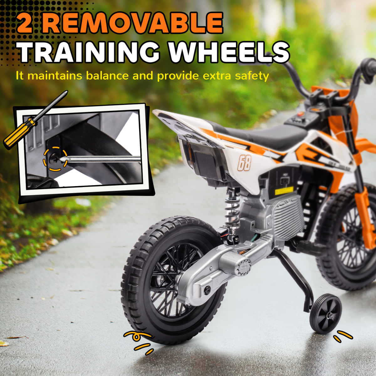 Kids Electric Motorbike with Twist Throttle & Music – Adventure Awaits! - Picture 32 of 36