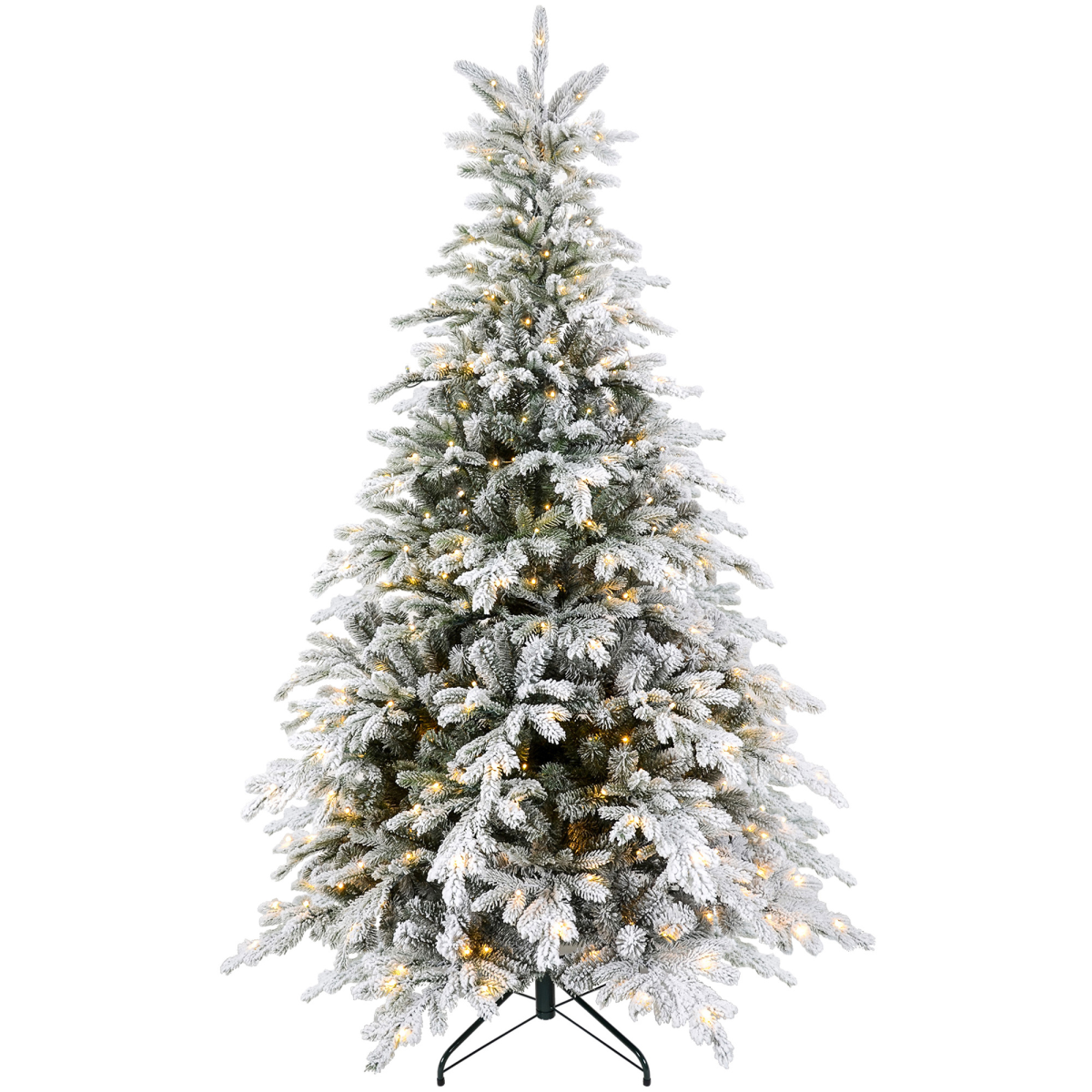 HOMCOM Árbol de Navidad Artificial 6 Pies con Ramas de Nieve Realistas, Luces LED - Imagen 10 de 18