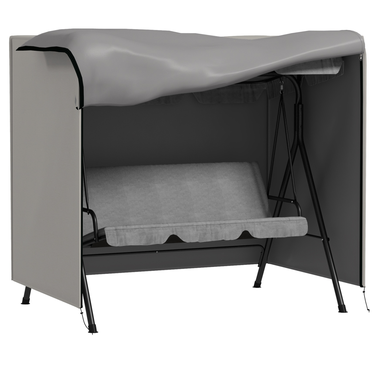 Outsunny Garden Furniture Protector Patio Swing Chair Cover Light Grey