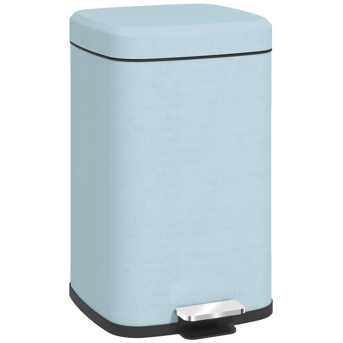 Homcom 20l Kitchen Pedal Bin, Metal Rubbish Bin With Soft-Close Lid, Light Green