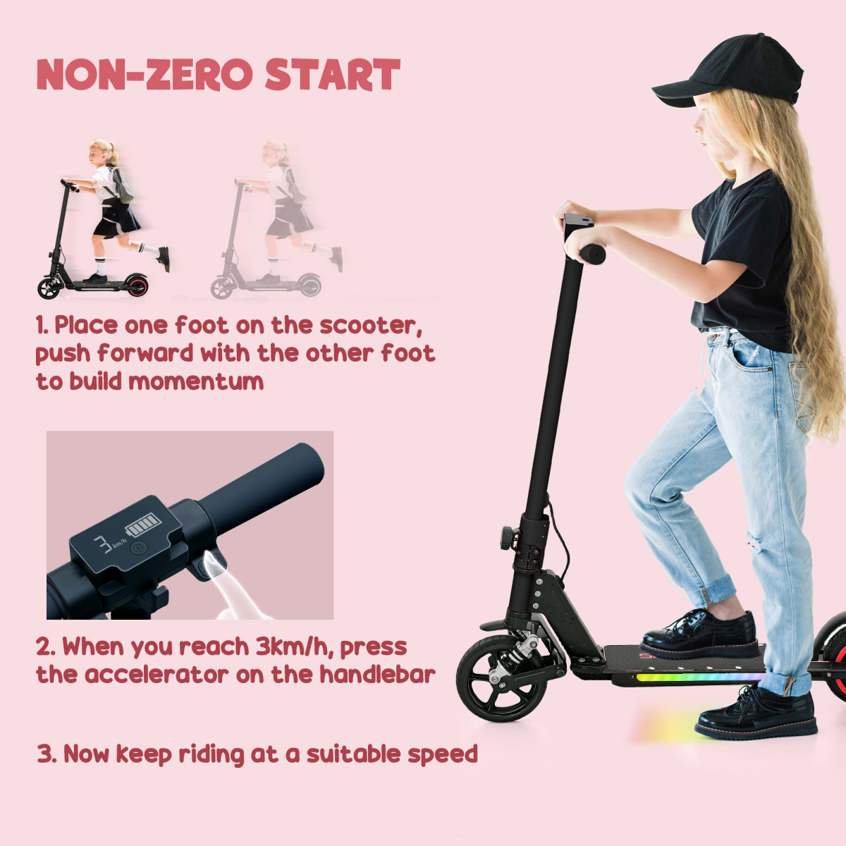 SPORTNOW Folding Electric Scooter w/ LED Lights and Display - Picture 53 of 59