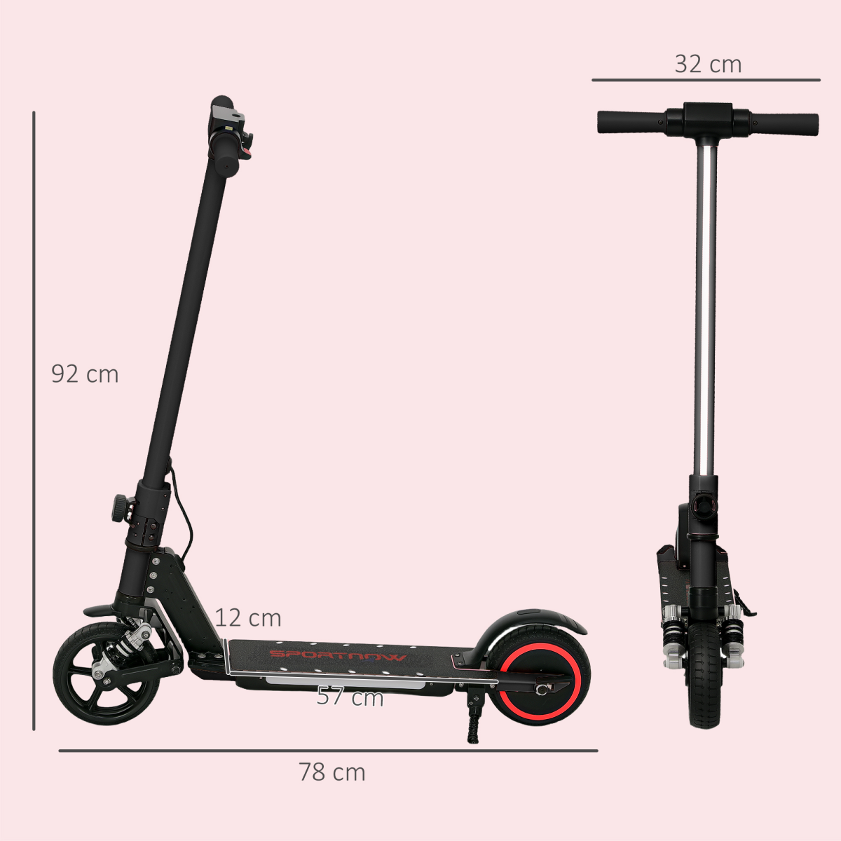 SPORTNOW Folding Electric Scooter w/ LED Lights and Display - Picture 55 of 59