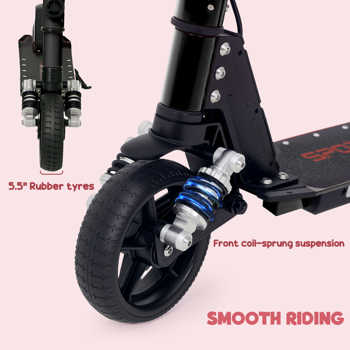 SPORTNOW Folding Electric Scooter w/ LED Lights and Display - Picture 57 of 59