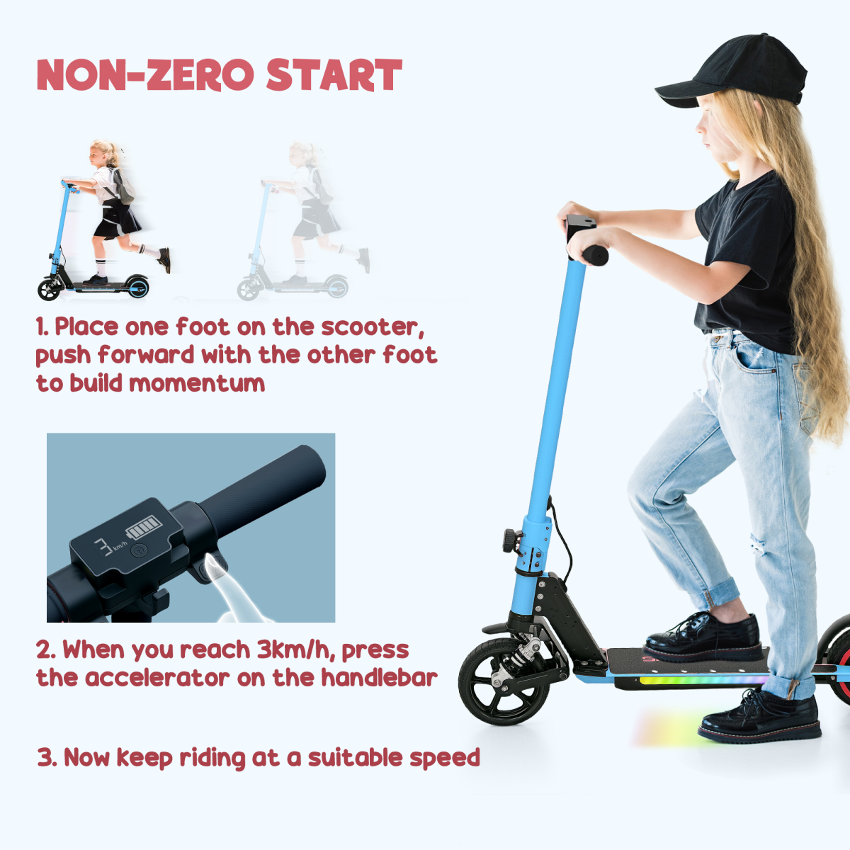 SPORTNOW Folding Electric Scooter w/ LED Lights and Display - Picture 43 of 59