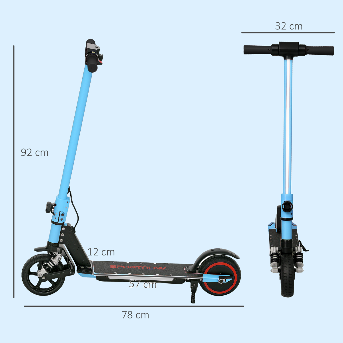 SPORTNOW Folding Electric Scooter w/ LED Lights and Display - Picture 45 of 59