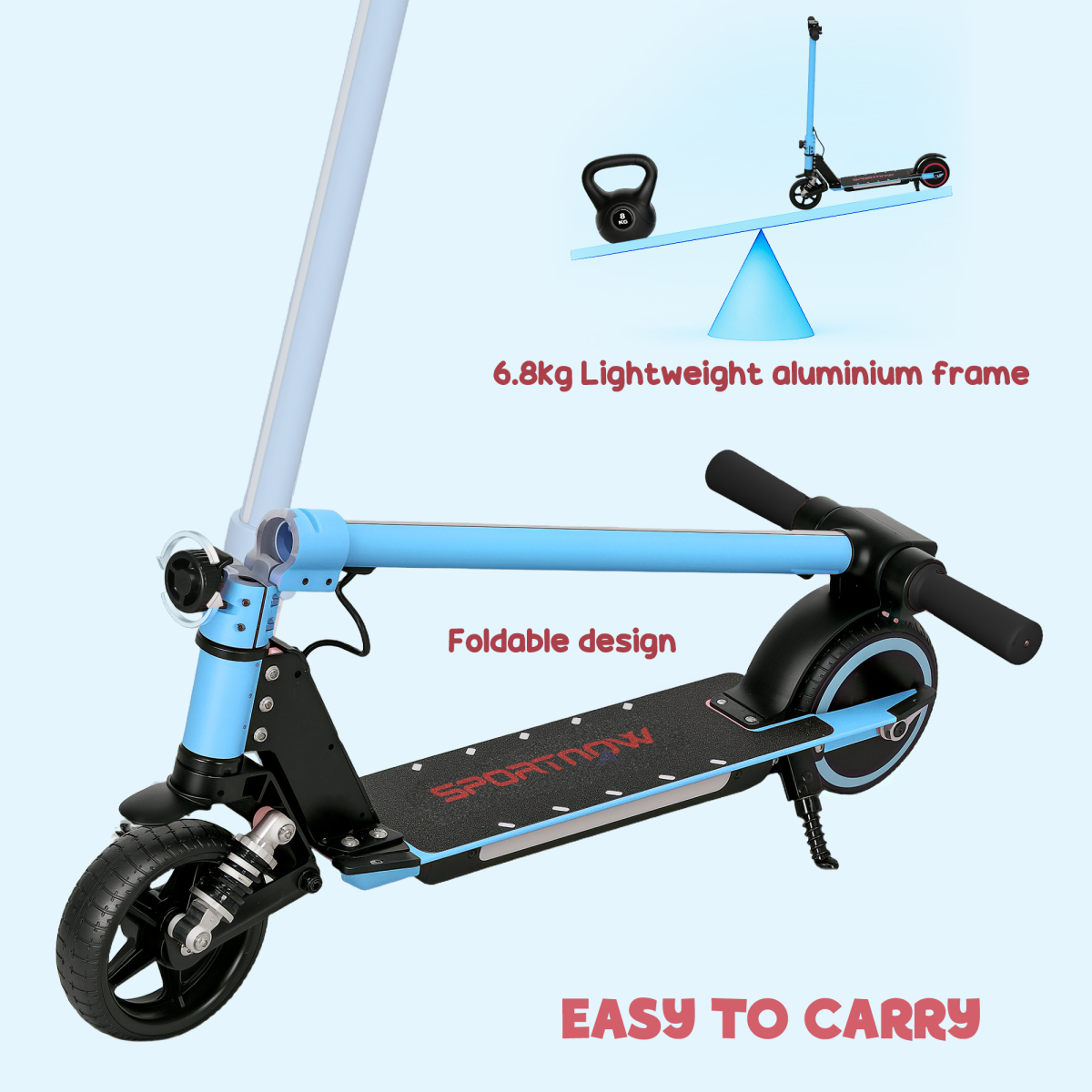 SPORTNOW Folding Electric Scooter w/ LED Lights and Display - Picture 48 of 59