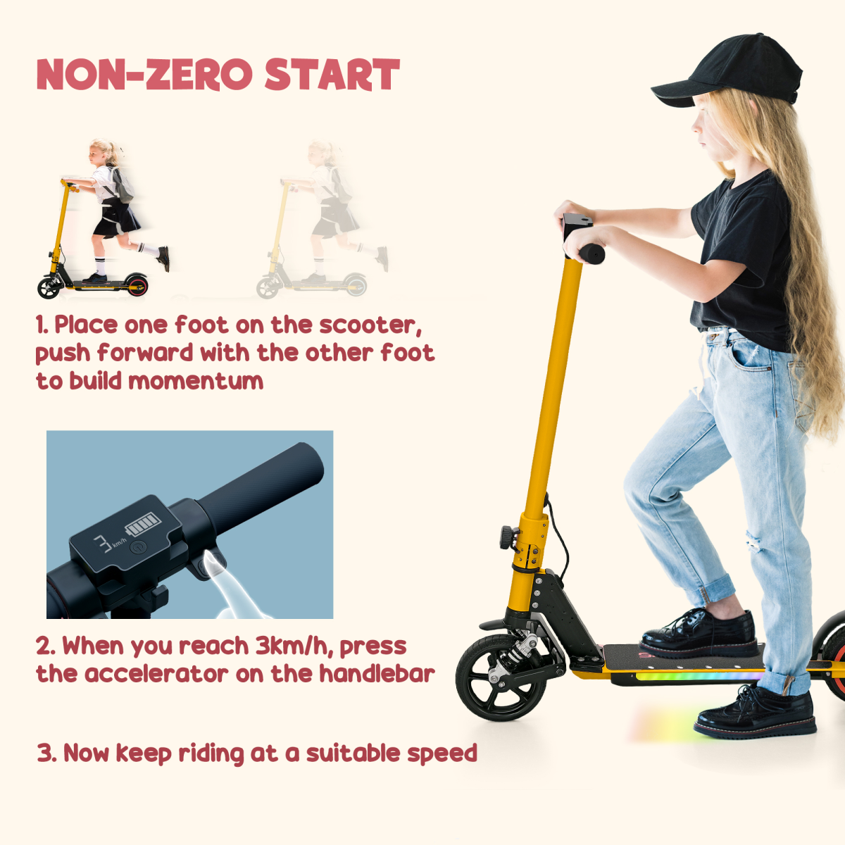 SPORTNOW Folding Electric Scooter w/ LED Lights and Display - Picture 33 of 59